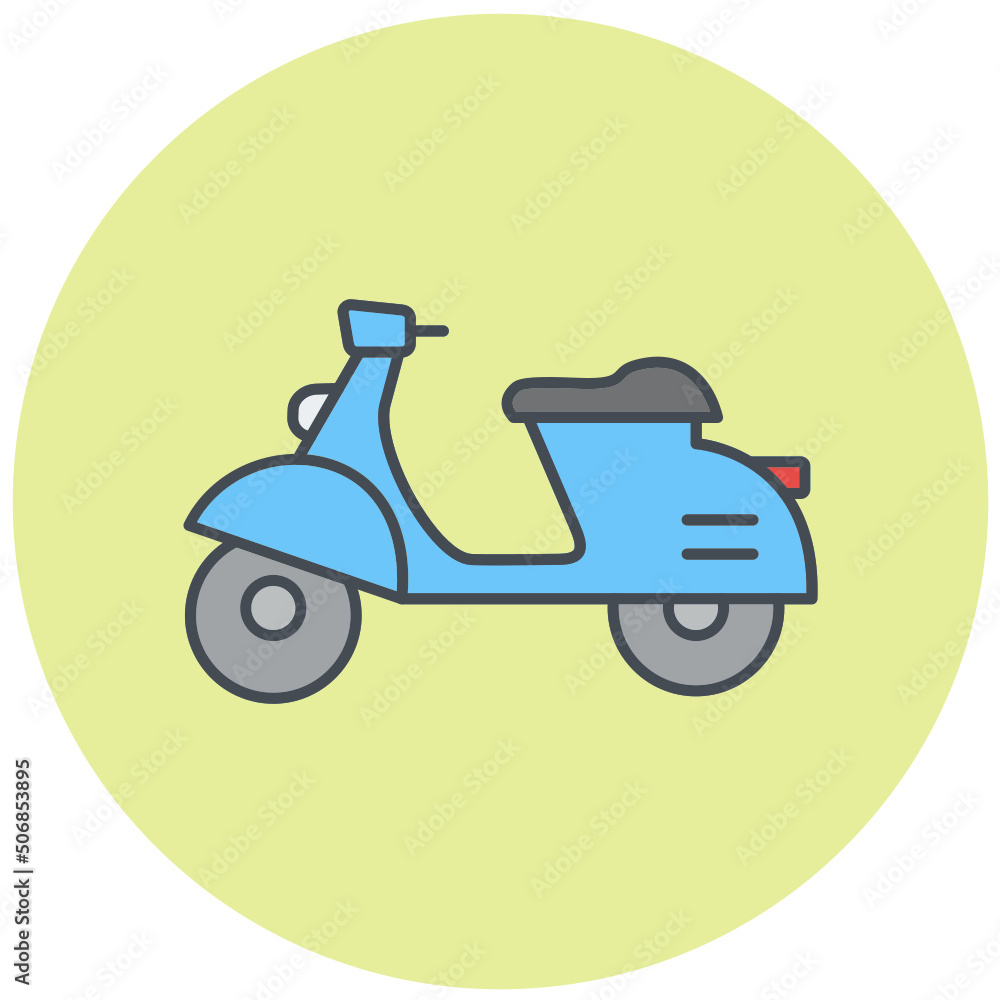 Electric Scooter Icon Design