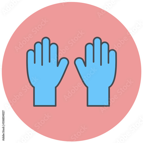 Cleaning gloves Icon Design