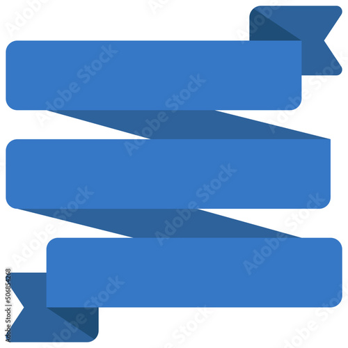 Triple Zig Zag Ribbon Icon