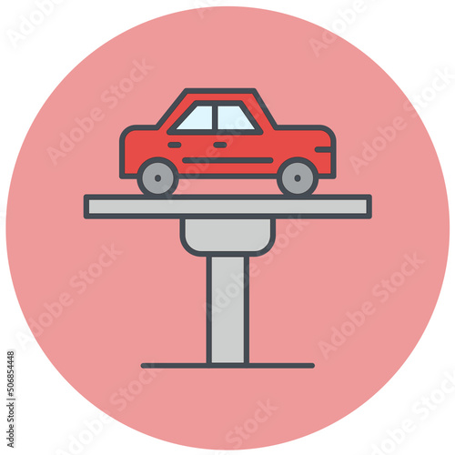 Car Lifter Icon Design