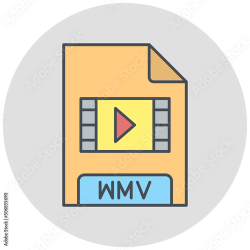 WMV File Format Icon Design