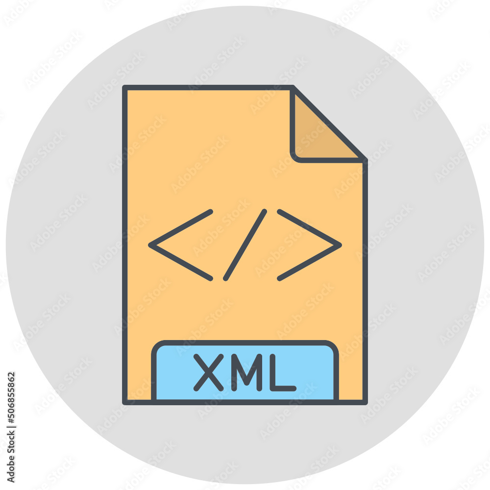 XML File Format Icon Design XML File Format Icon Design
