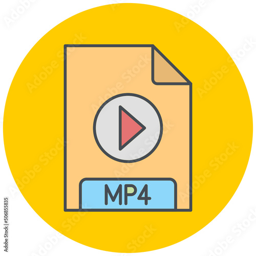 MP4 File Format Icon Design