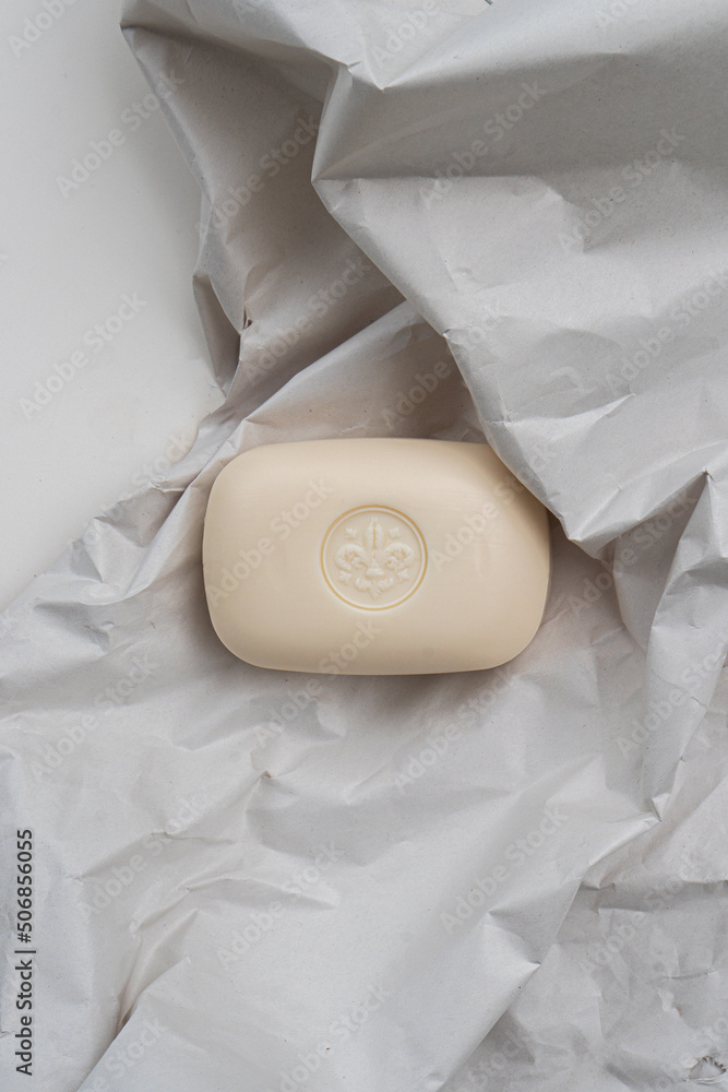 Soap bar on paper Soap bar on paper