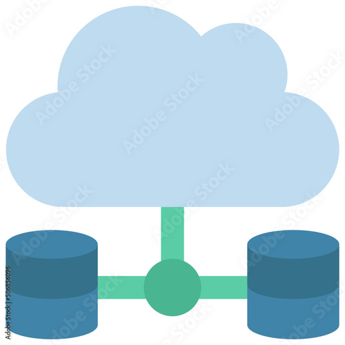 Cloud Data Network Icon