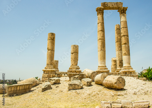Photography Roman ruins in Amman, Jordan