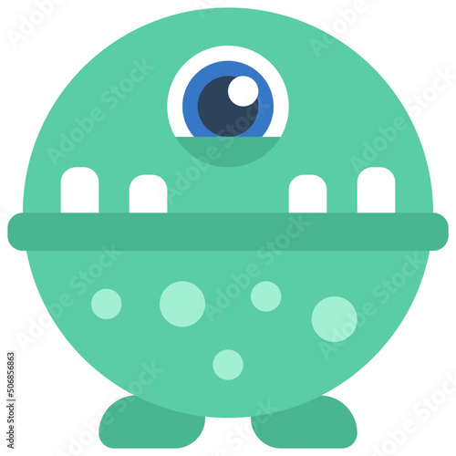Round Spotted Chin Monster Icon