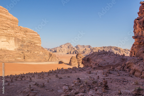 Rock towers in Wadi Rum