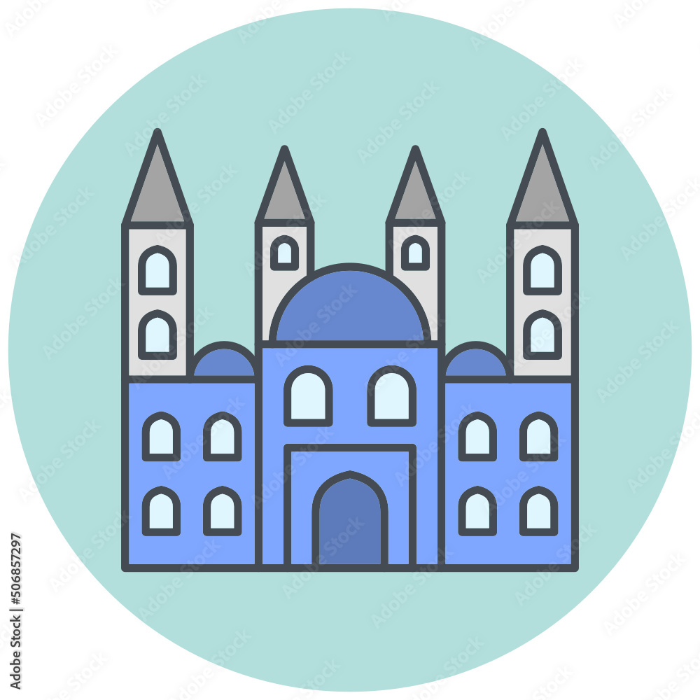 Blue Mosque Icon Design