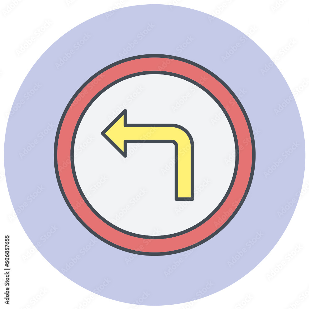 Left Turn Icon Design Left Turn Icon Design