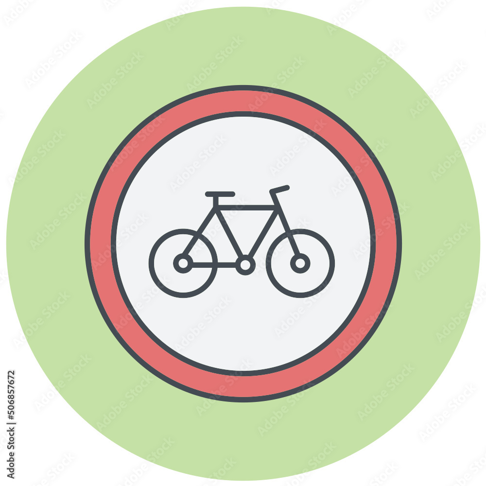 Bicycle Lane Icon Design Bicycle Lane Icon Design