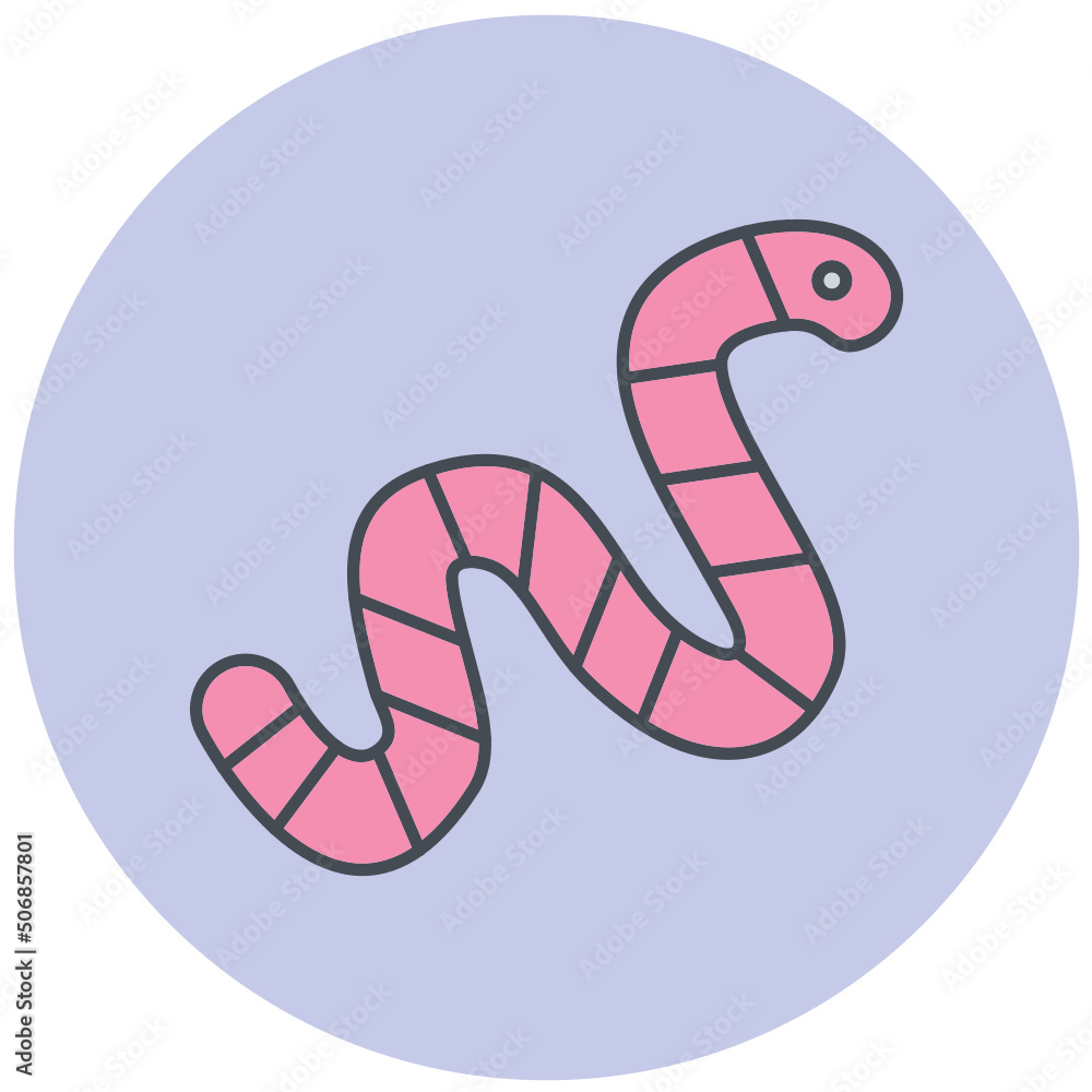 Fototapeta premium Worm Icon Design