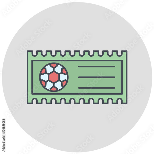 Football Ticket Icon Design