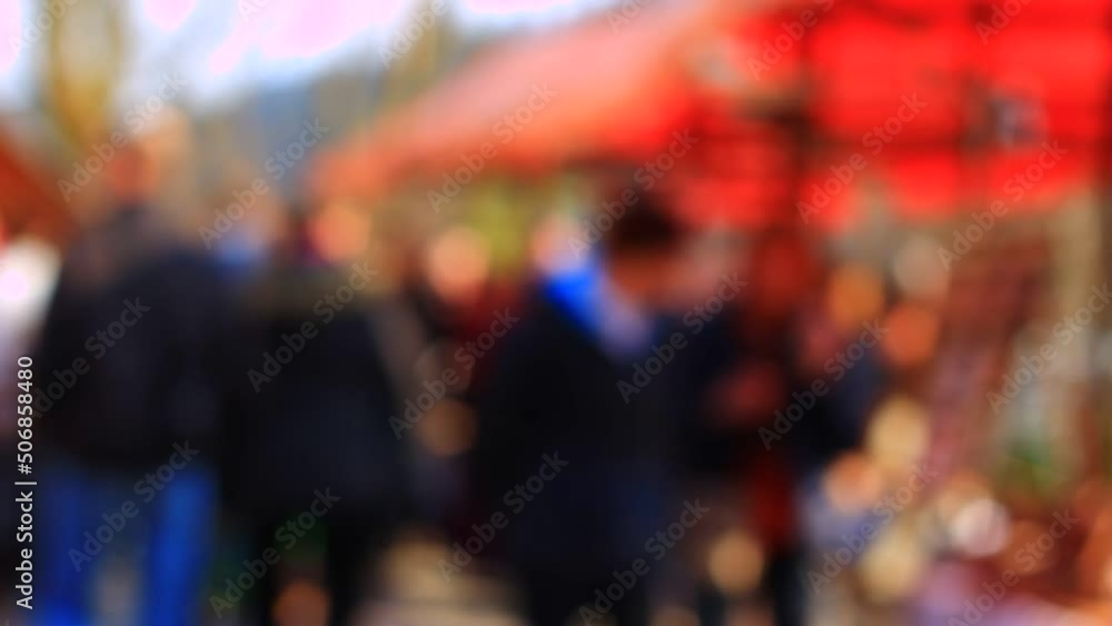 Out of ofcus people on the street, market. Out of ofcus people on the street, market.
