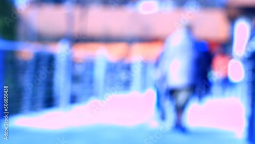 Wallpaper Mural Out of ofcus people on the street, market. Torontodigital.ca