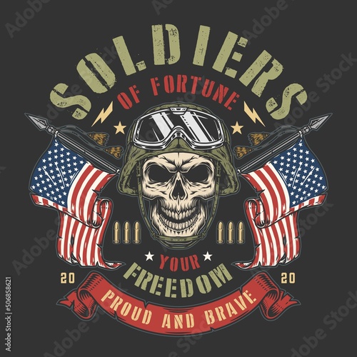 Soldier fortune vintage flayer colorful