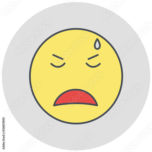 Disappointment Emoji Icon Design