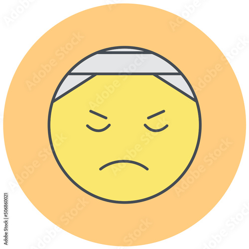 Injury Emoji Icon Design