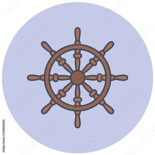 Ship Wheel Icon Design