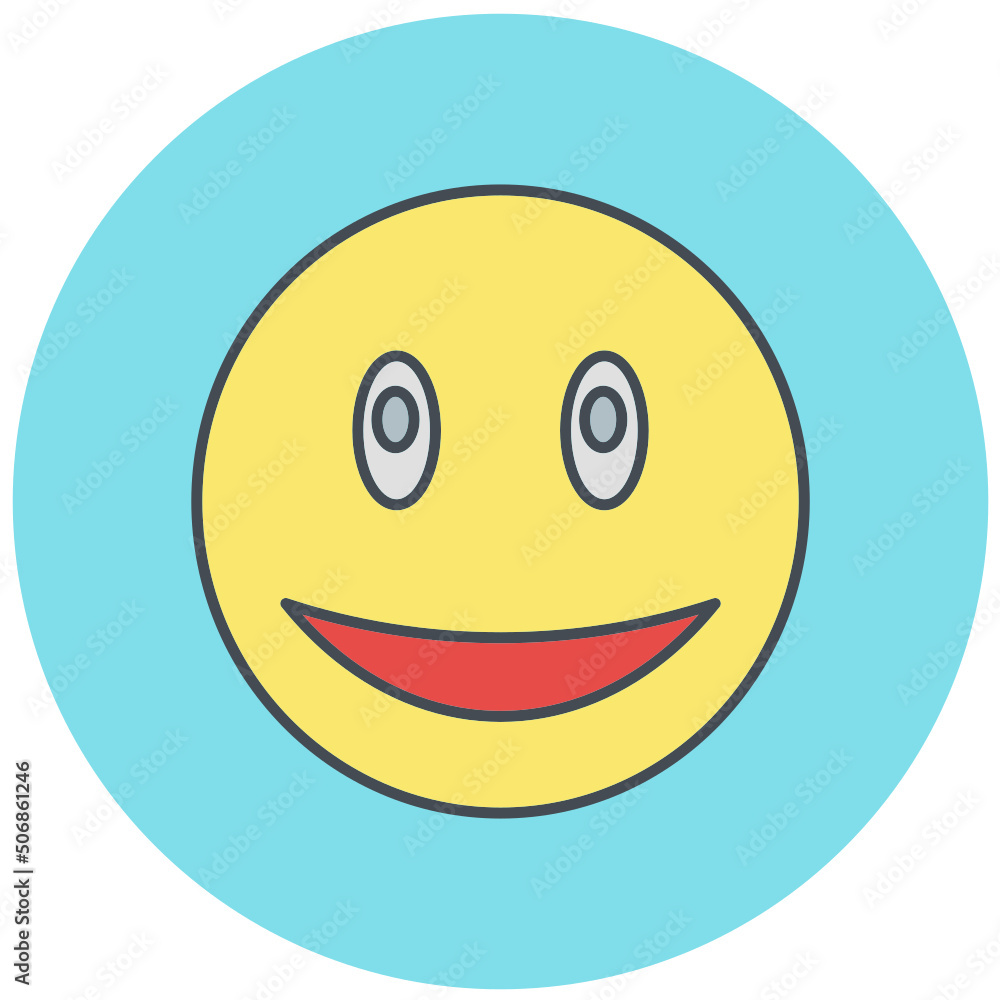 Fototapeta premium Happy Emoji Icon Design