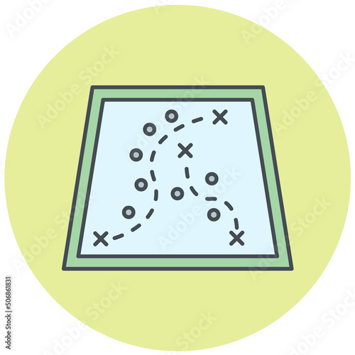 Hill Map Icon Design