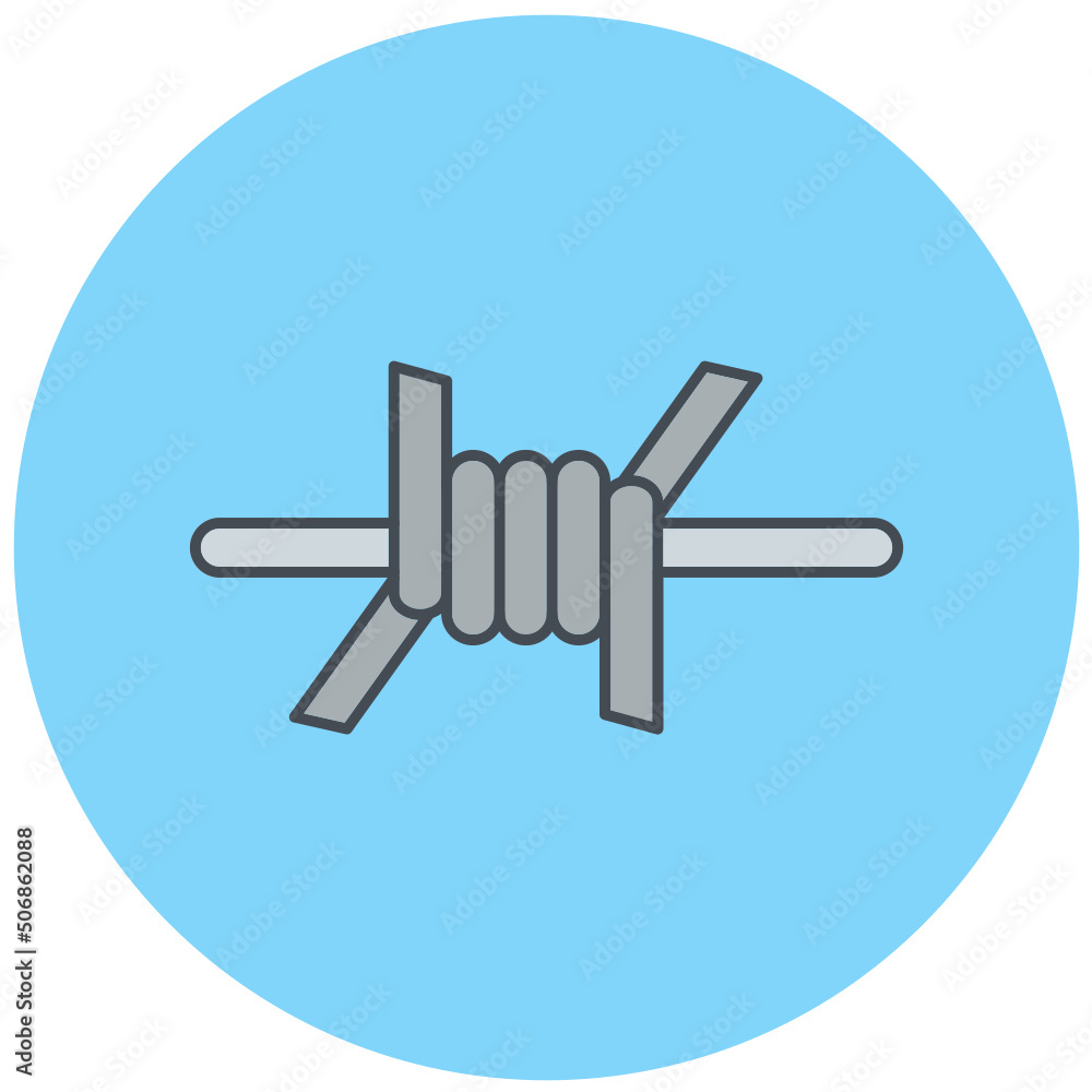 Obraz premium Barbed Wire Icon Design