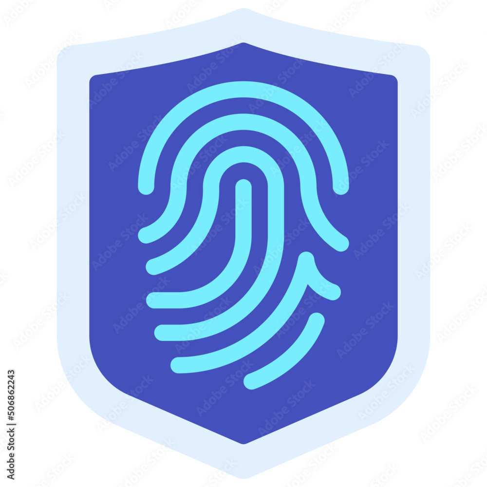 Thumb Print Shield Icon