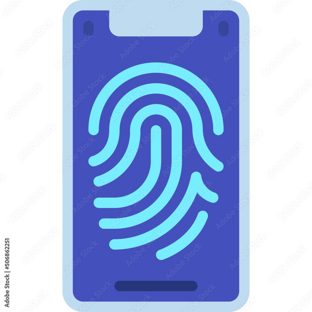 Mobile Thumb Print Icon Mobile Thumb Print Icon