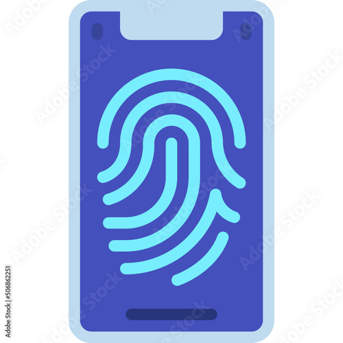 Mobile Thumb Print Icon