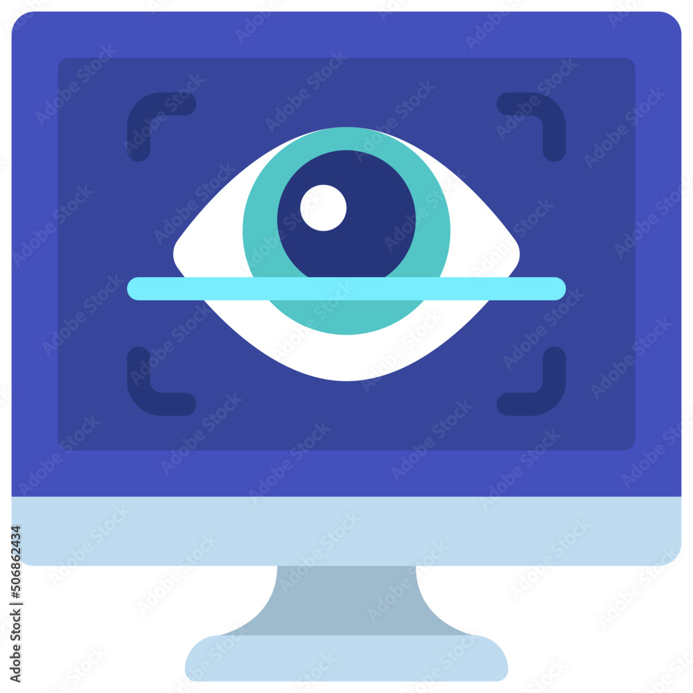 Obraz premium Retina Scan Computer Icon