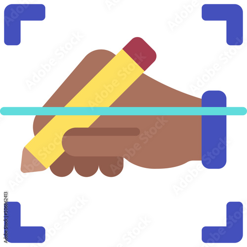 Hand Writing Scan Icon