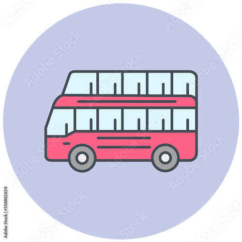 Double Decker Bus Icon Design
