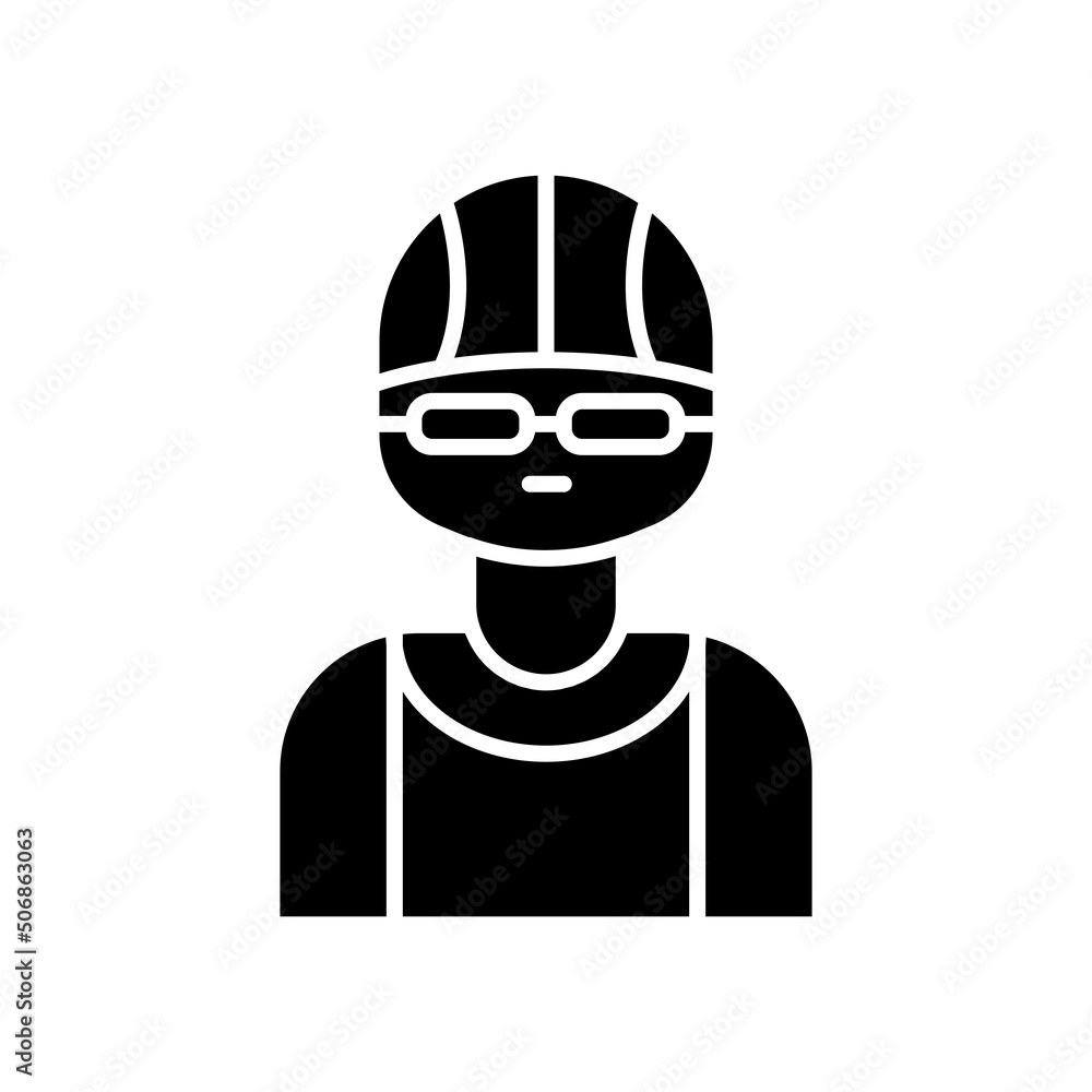 Swimmer icon vector. Swimming, athlete, sport. Solid icon style, glyph. Simple design illustration editable Swimmer icon vector. Swimming, athlete, sport. Solid icon style, glyph. Simple design illustration editable