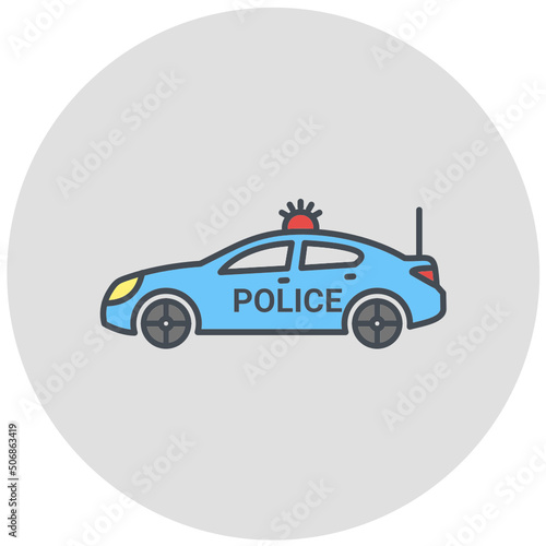 Police Car Icon Design