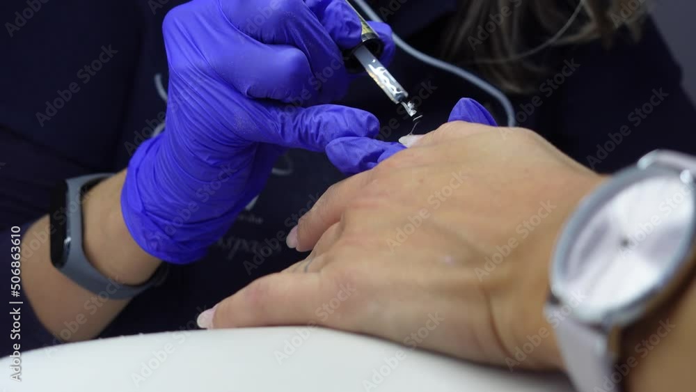 Nails manicure close up 4k Nails manicure close up 4k