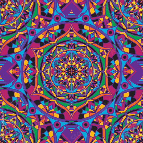 Seamless repeating oriental...