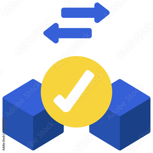Approved Blockchain Transaction Icon