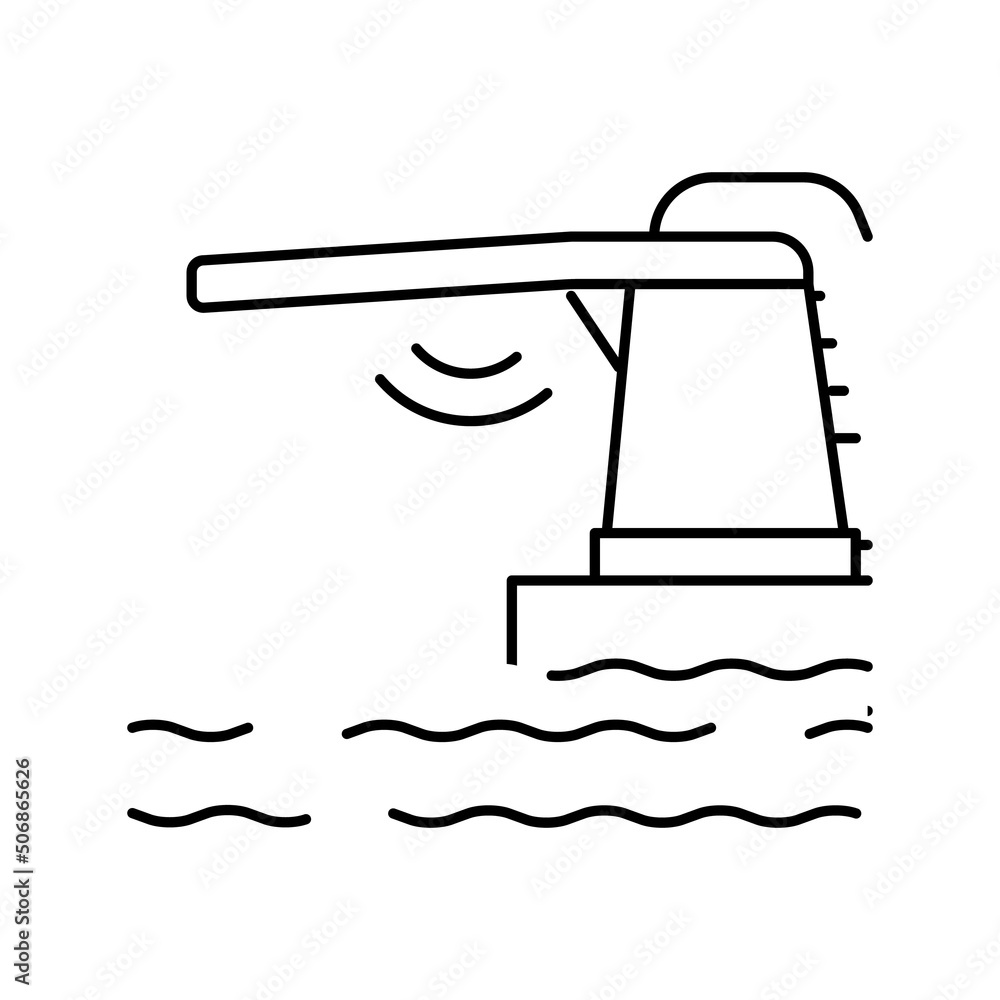 trampoline pool line icon vector illustration trampoline pool line icon vector illustration