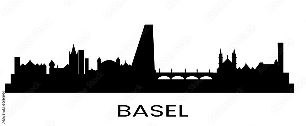 City Skyline of Basel, Switzerland
