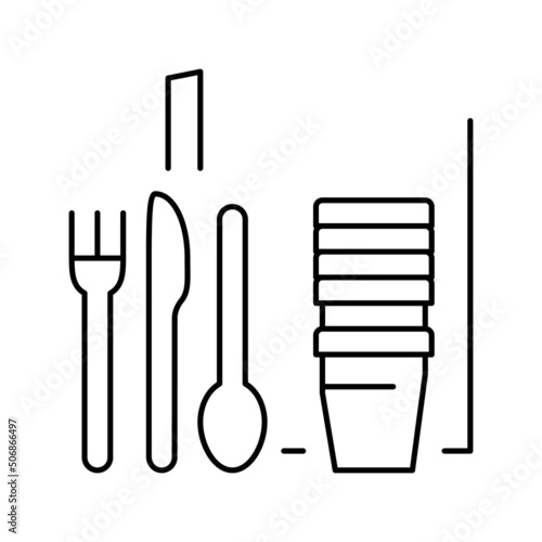 polystyrene thermoplastic line icon vector illustration