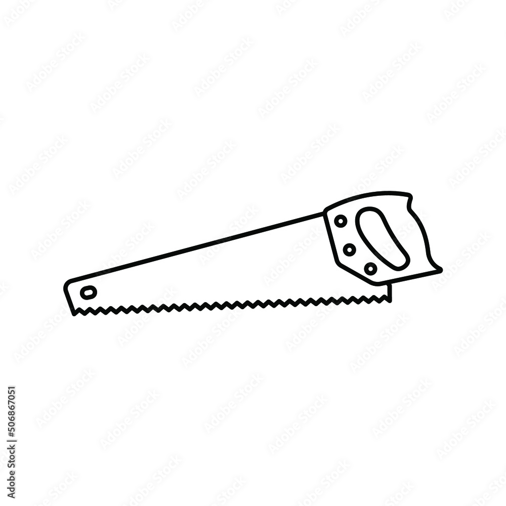 Hacksaw icon. Hand saw symbol. vector illustration Hacksaw icon. Hand saw symbol. vector illustration