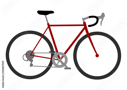 bicycle, simple illustration - vector