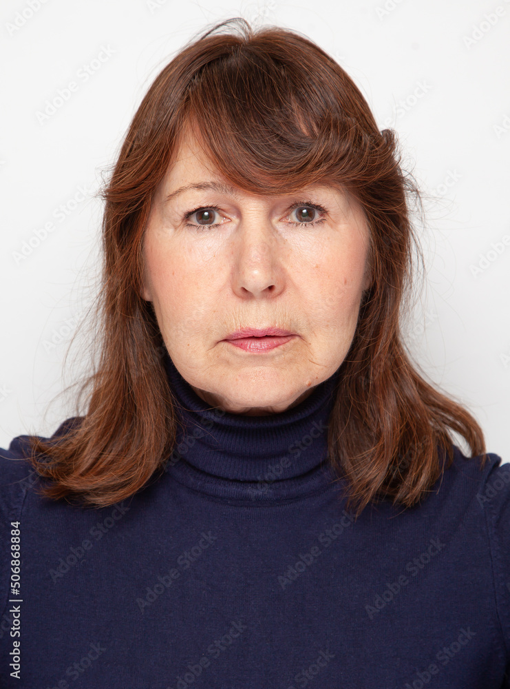 Natural beauty in age. Portrait of elderly woman.. Natural beauty in age. Portrait of elderly woman..