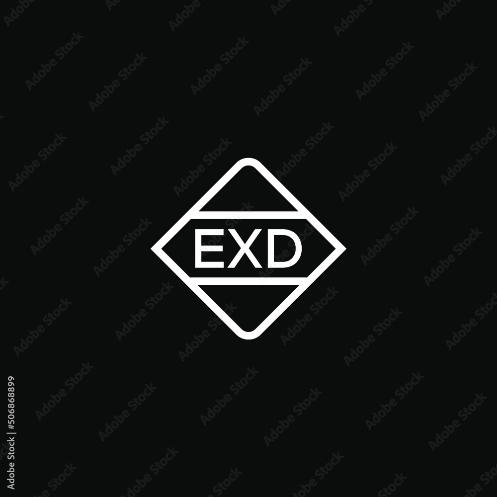 EXD letter design for logo and icon.EXD monogram logo.vector