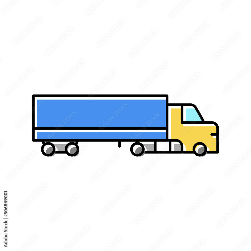 cargo truck color icon vector illustration