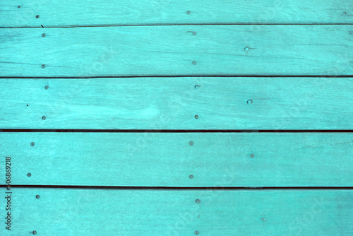 Blue green wood texture background. Old natural wood texture.