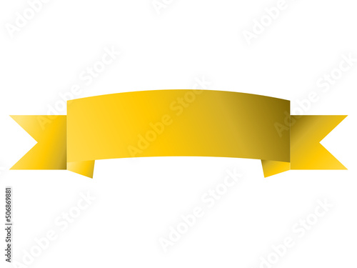 gold ribbon sticker on a white color background