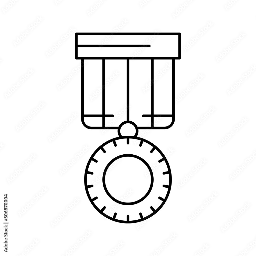 medallion award line icon vector illustration medallion award line icon vector illustration