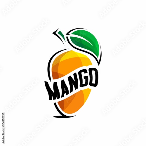 mango fruit logo design vector