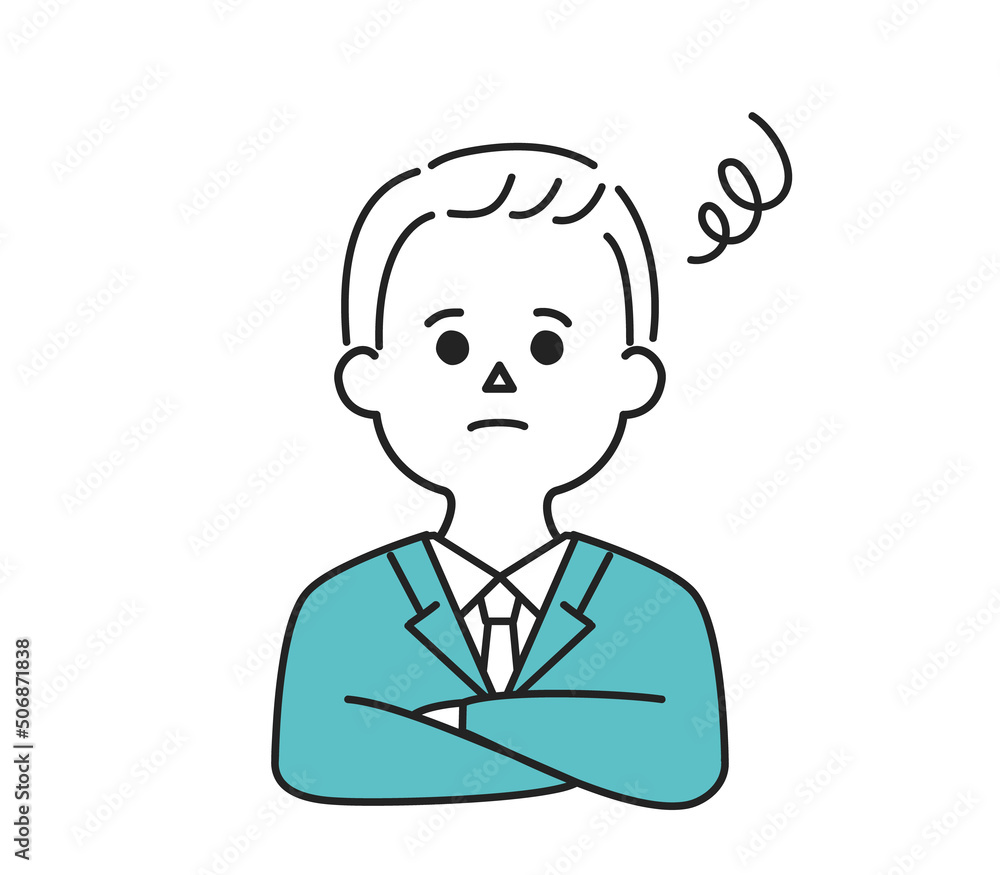困った表情のビジネスパーソンのイラスト
困った表情のビジネスパーソンのイラスト